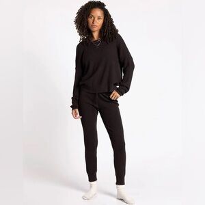 SET: Thread and supply chocolate brown jogger sweater set